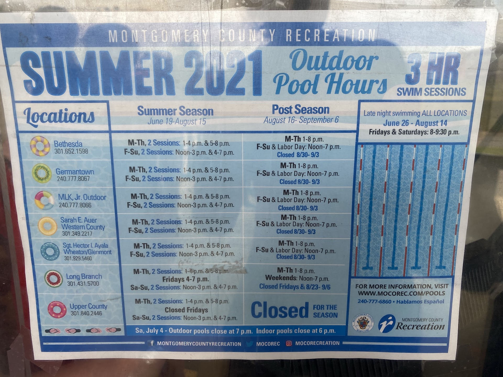 Sergeant Hector I. Ayala Wheaton/Glenmont Outdoor Pool in 12621 ...