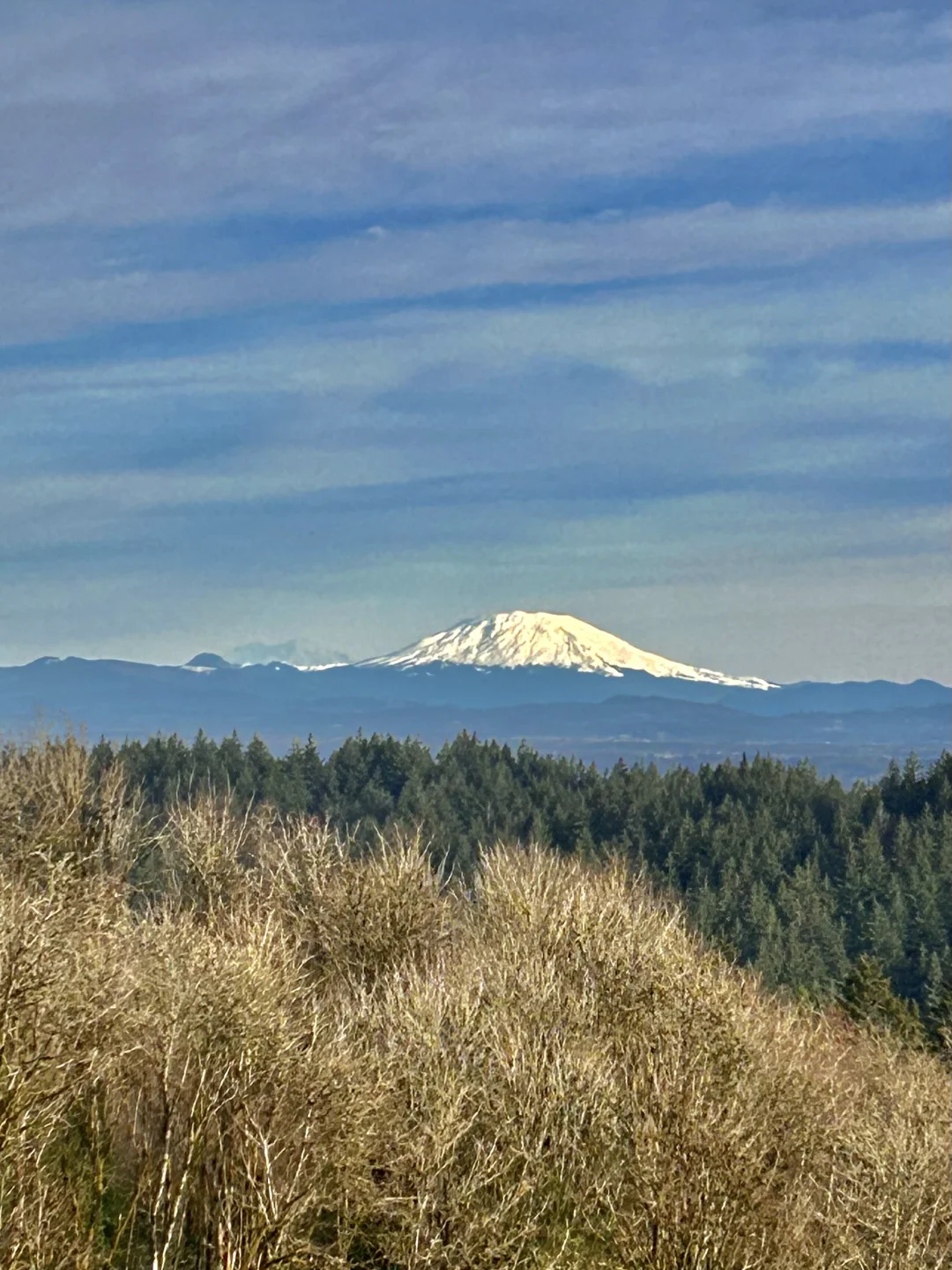 Three Majestic Snow-Capped Peaks Overlooking Portland