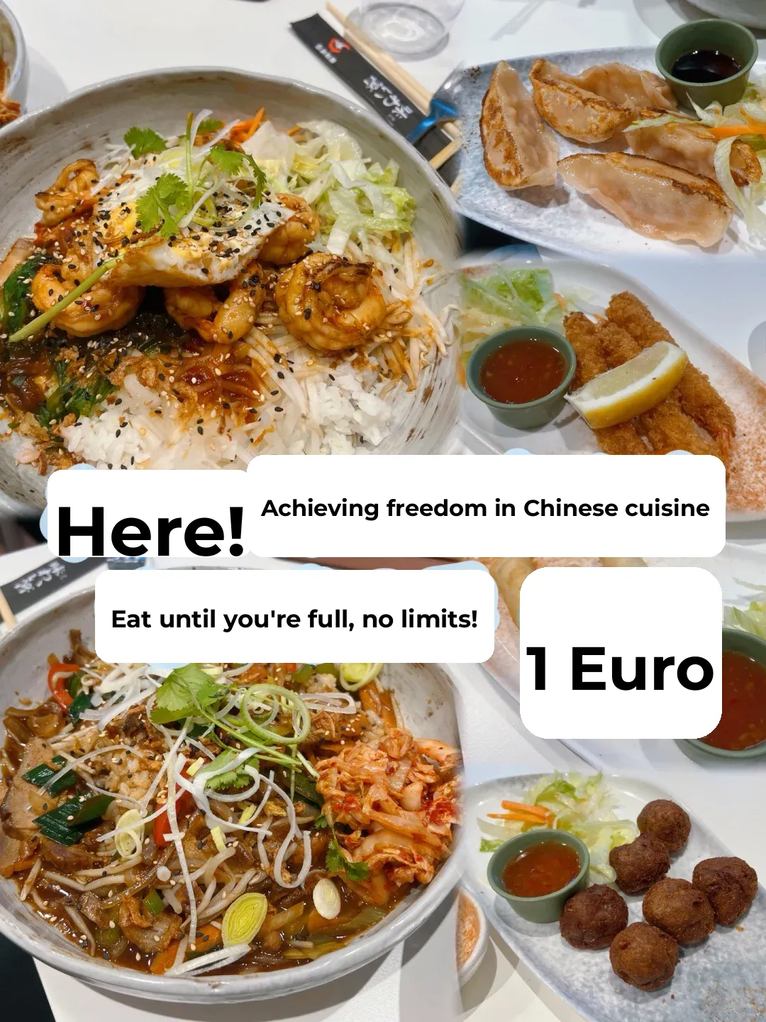 🇫🇷Can You Really Eat Chinese, Japanese, Korean, and Vietnamese/Thai Food for Just €1?