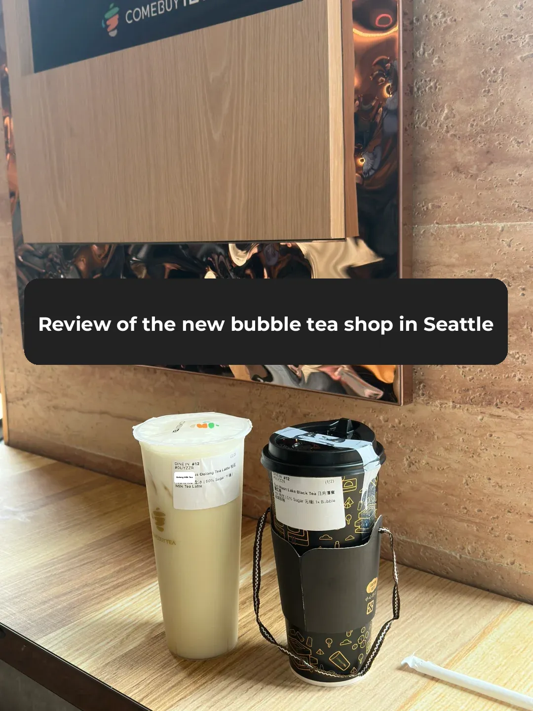 First Look | Seattle's First? New Bubble Tea Spot COMEBUYTEA Review