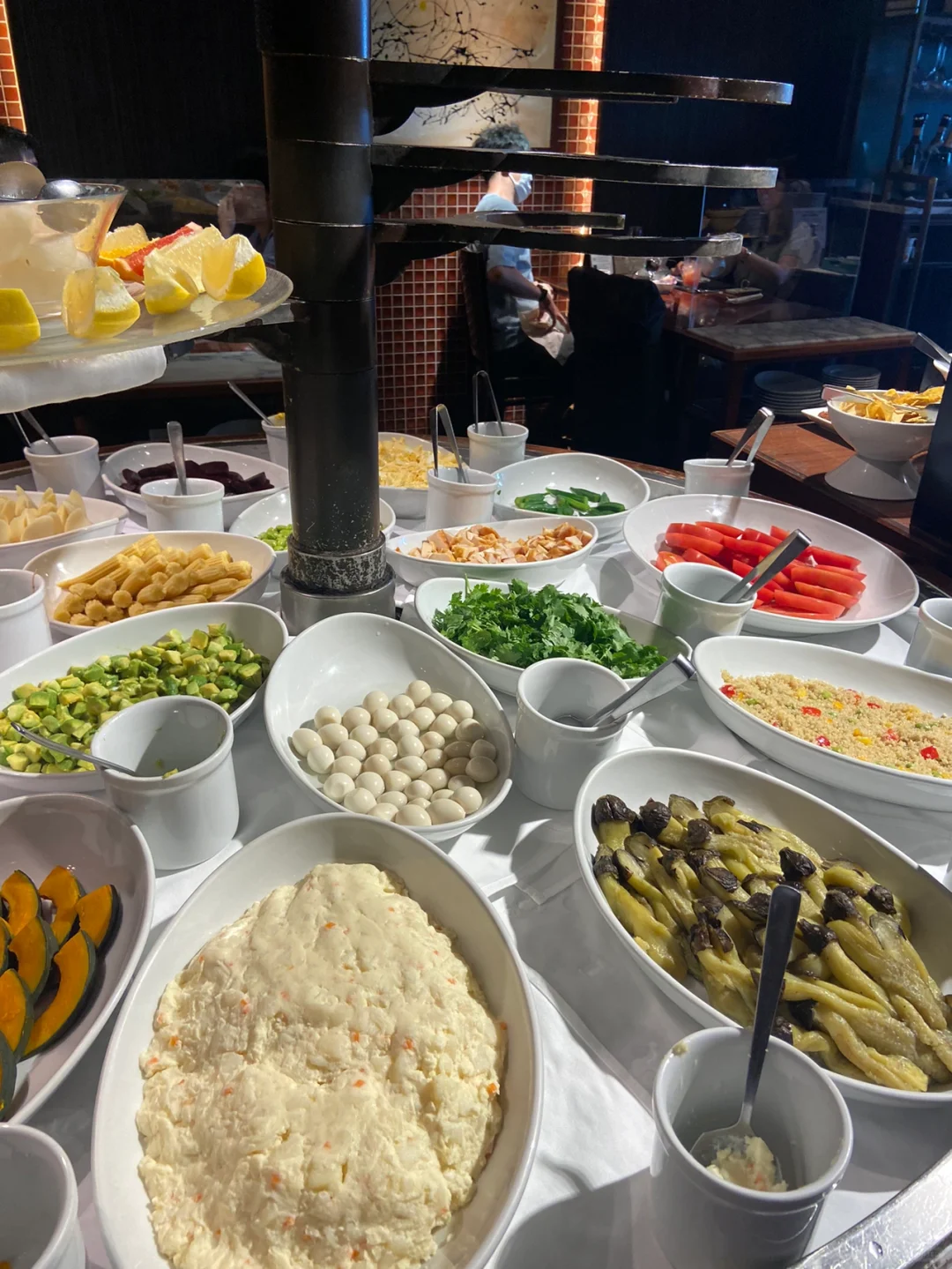 Supposed to be Brazilian BBQ, but ended up stuffed from the salad buffet.