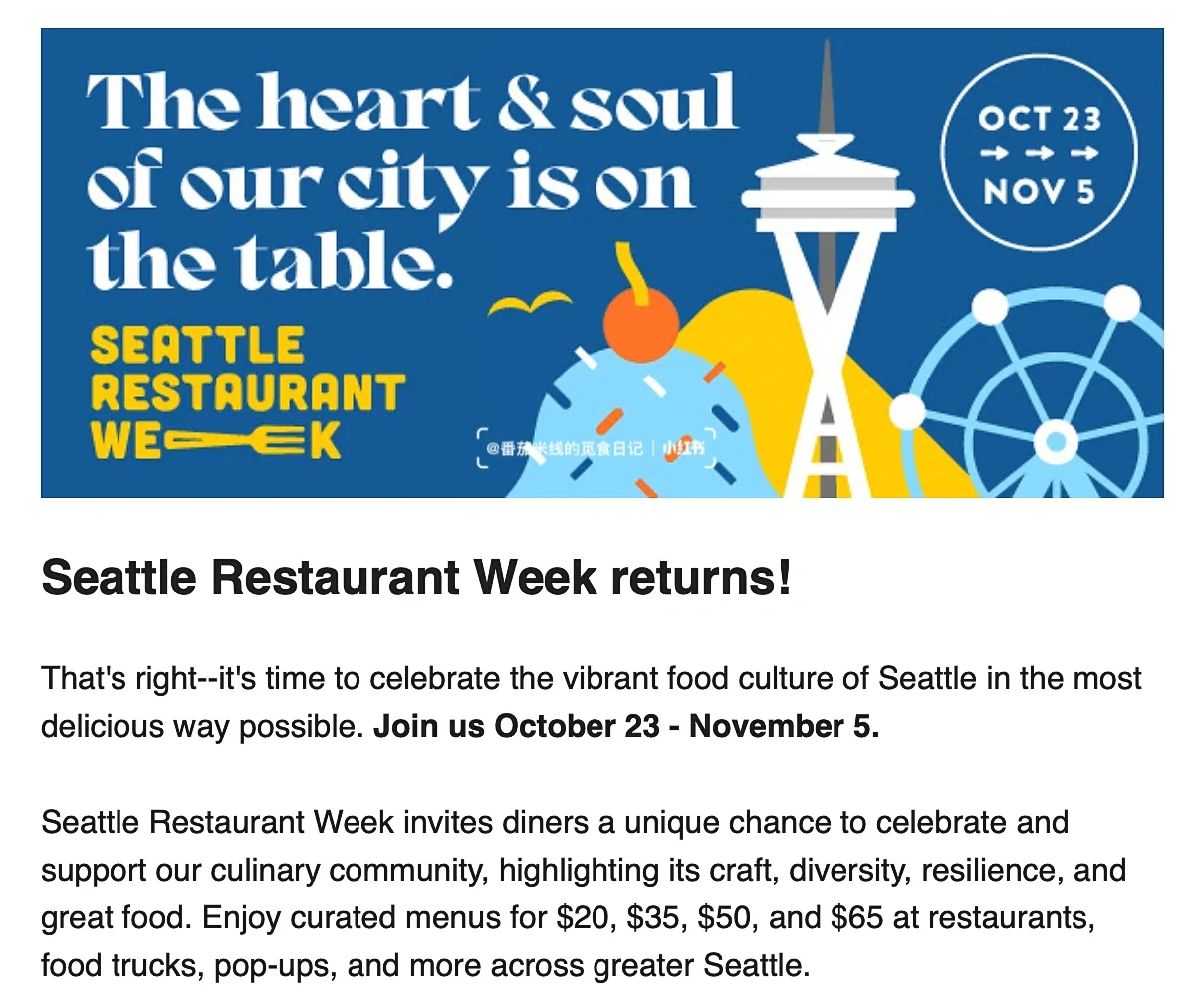 Seattle Restaurant Week Kicks Off October 23rd | Must-Try List