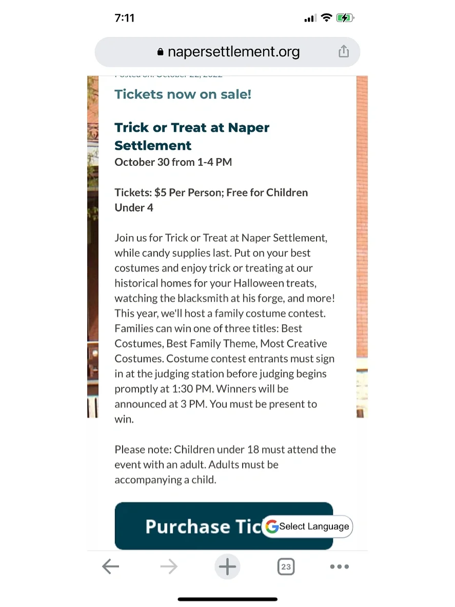 Halloween Event in Chicago's Western Suburbs #7 | Naper Settlement