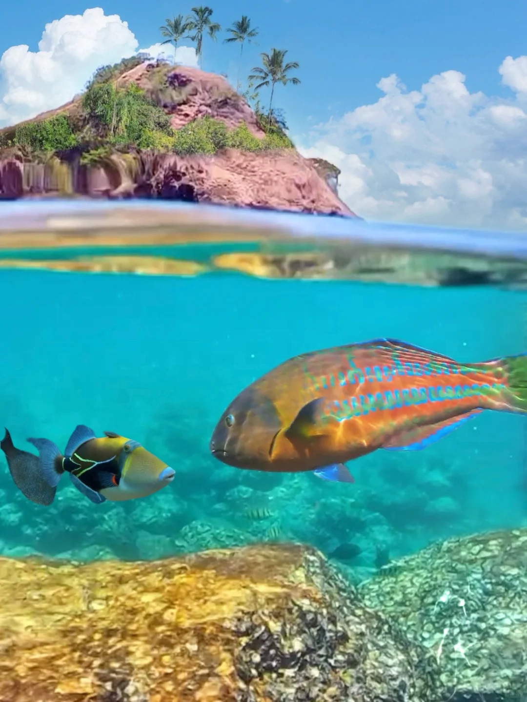 Snorkeling in Hawaii 🐠 Weirder fish than in Animal Crossing 🥹
