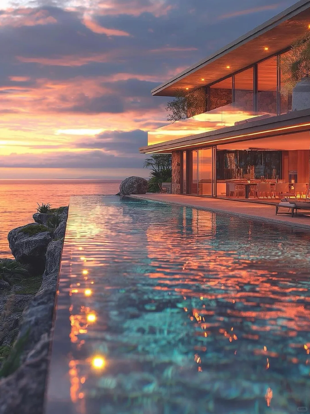 "Lost in the Pacific Sunset! Hawaii Cliffside Hotel"