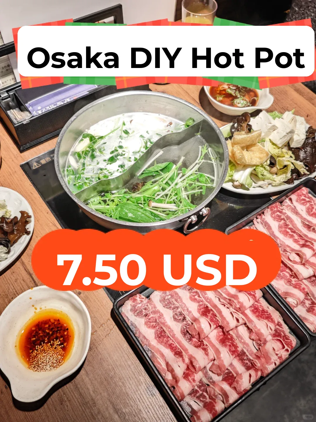 Osaka Shinsaibashi DIY Hot Pot for 51 RMB