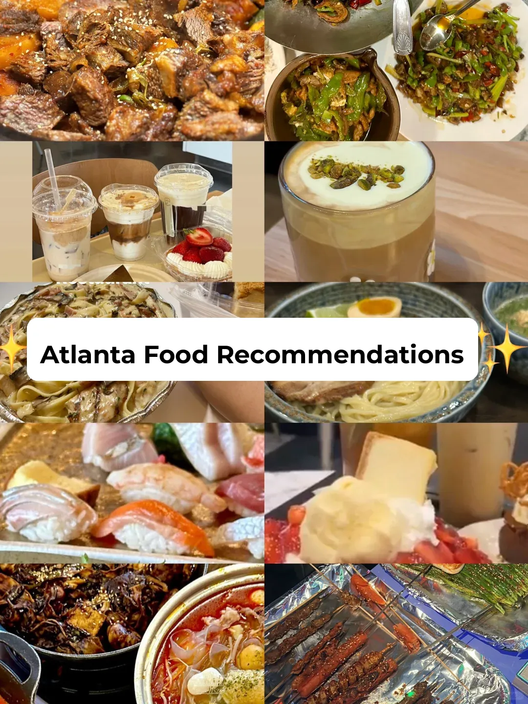 Restaurant Recommendations in Atlanta, GA | Chinese, Korean, Japanese Cuisine, Desserts, and Coffee
