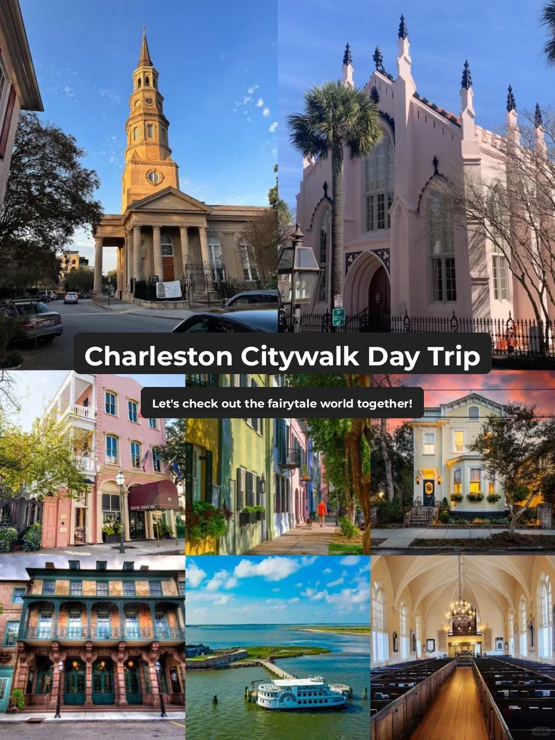 "Charleston Daytime City Walk🌟 Let’s Explore This Fairytale Town Together"