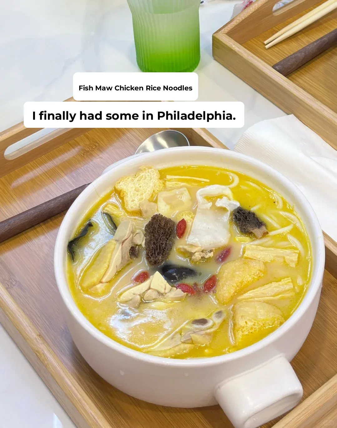 Philadelphia Foodie Guide｜This Bowl of Fish Maw Chicken Rice Noodles Is Incredibly Delicious 😍