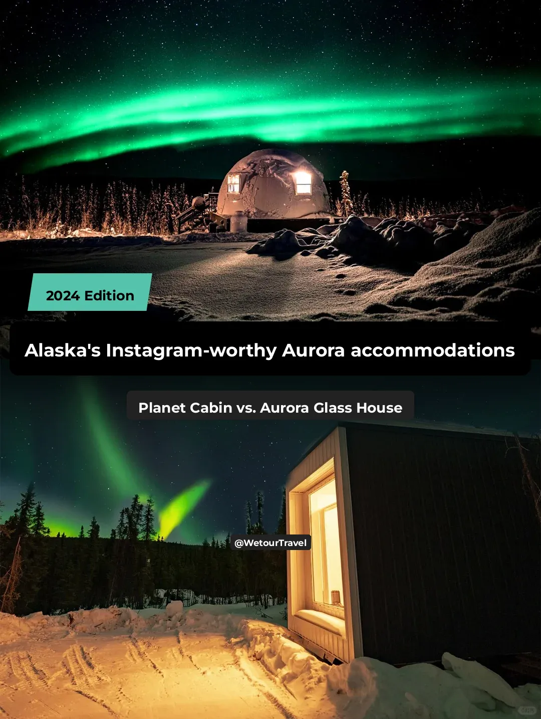 Alaskan Accommodation Perfection ❗ Experience the Northern Lights from Your Bed
