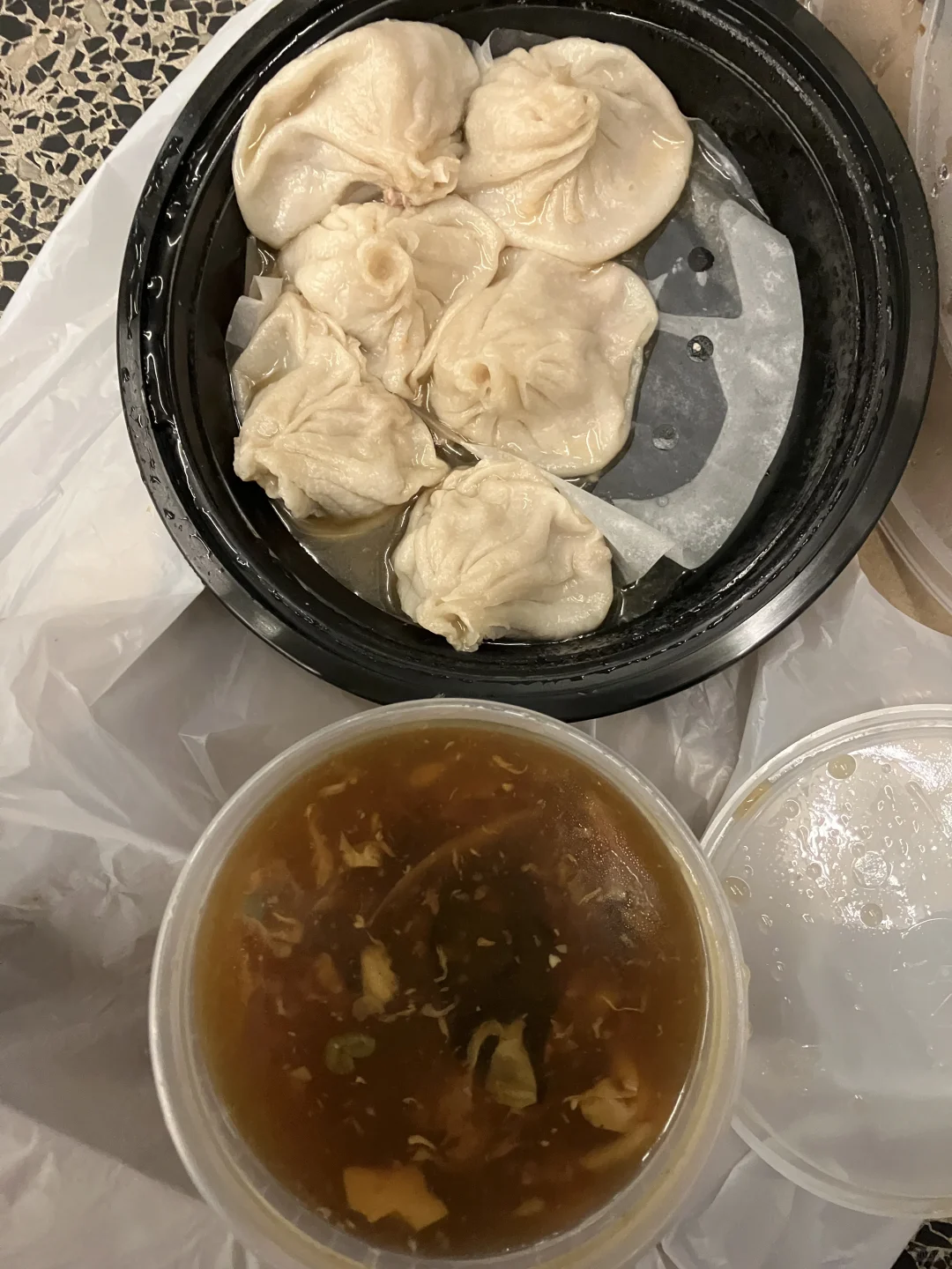Hot and Sour Soup + Fresh Pork Soup Dumplings = $4.76