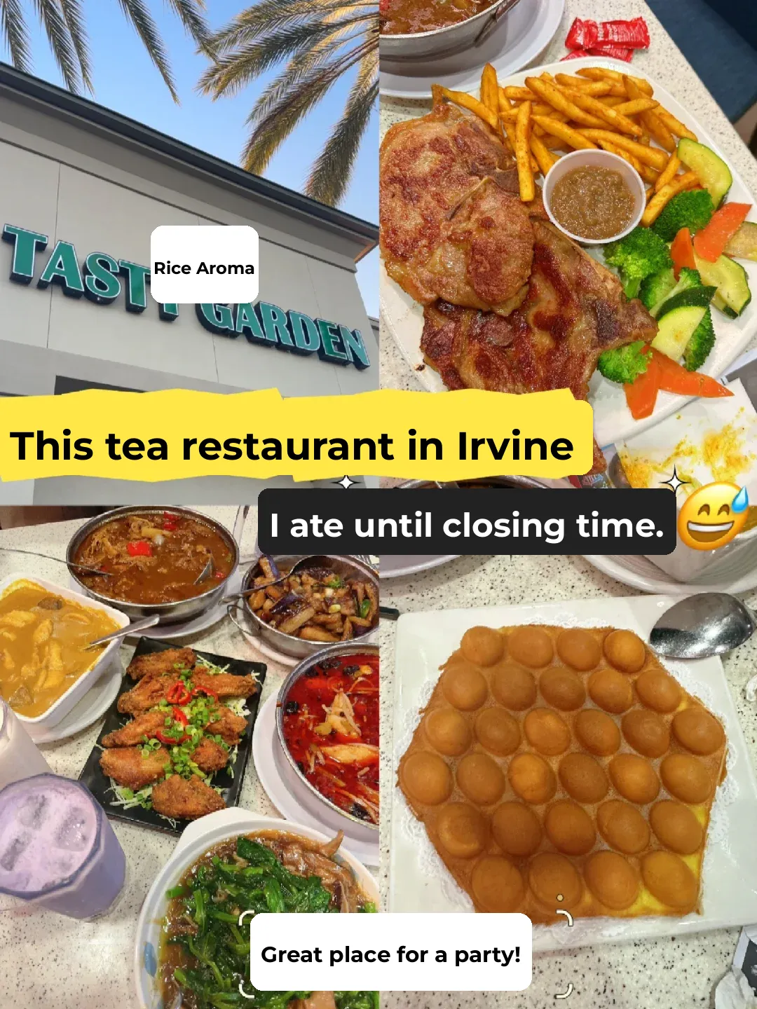TastyGarden in Irvine: I stayed until closing for their Hong Kong-style tea restaurant!