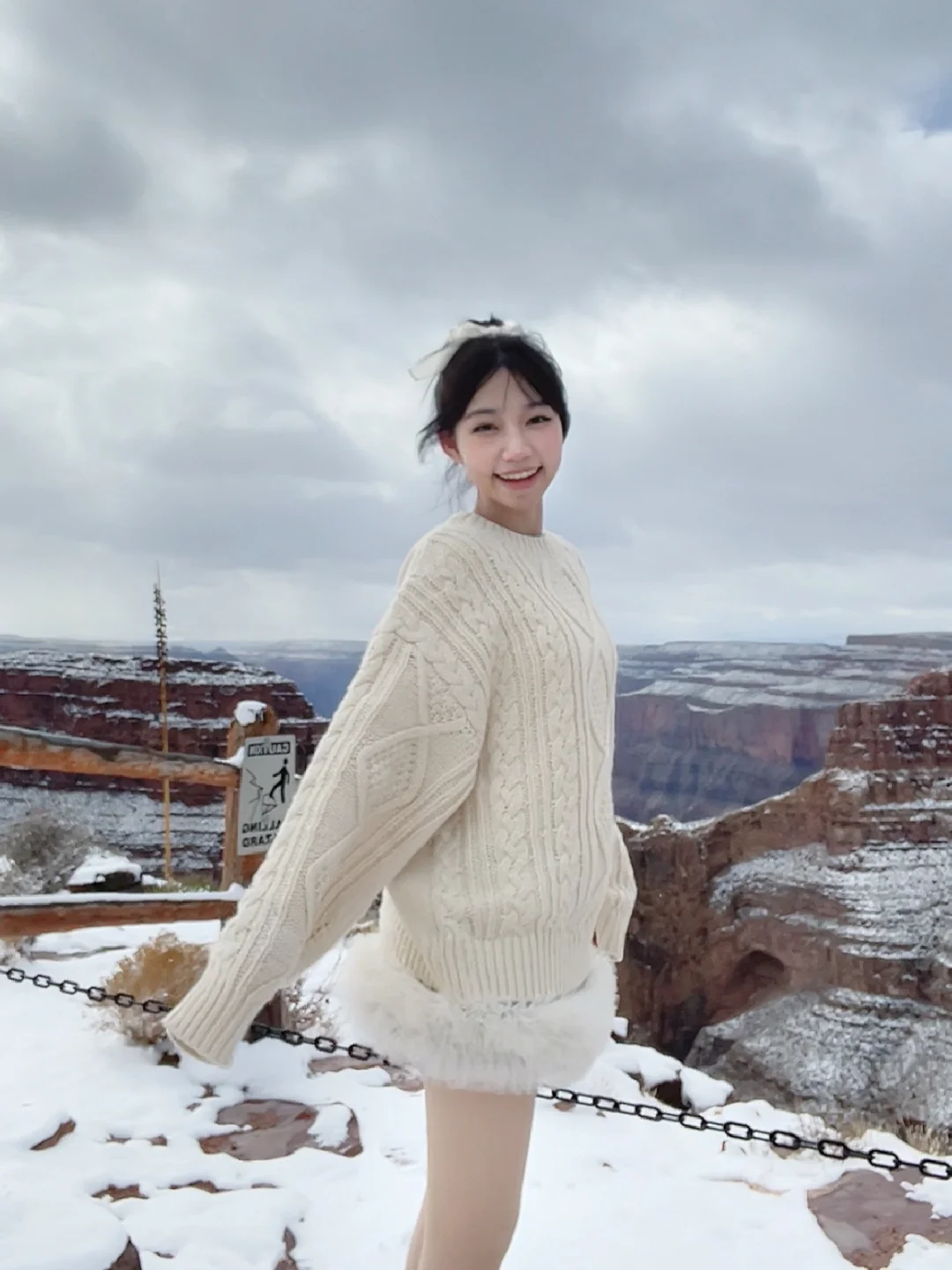 Incredibly Lucky! It Actually Snowed at the Grand Canyon Near Las Vegas! ❄️