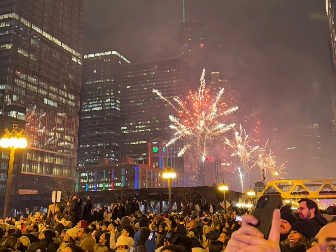 New Year's Eve Countdown in Chicago 🎆 Hello 2025!