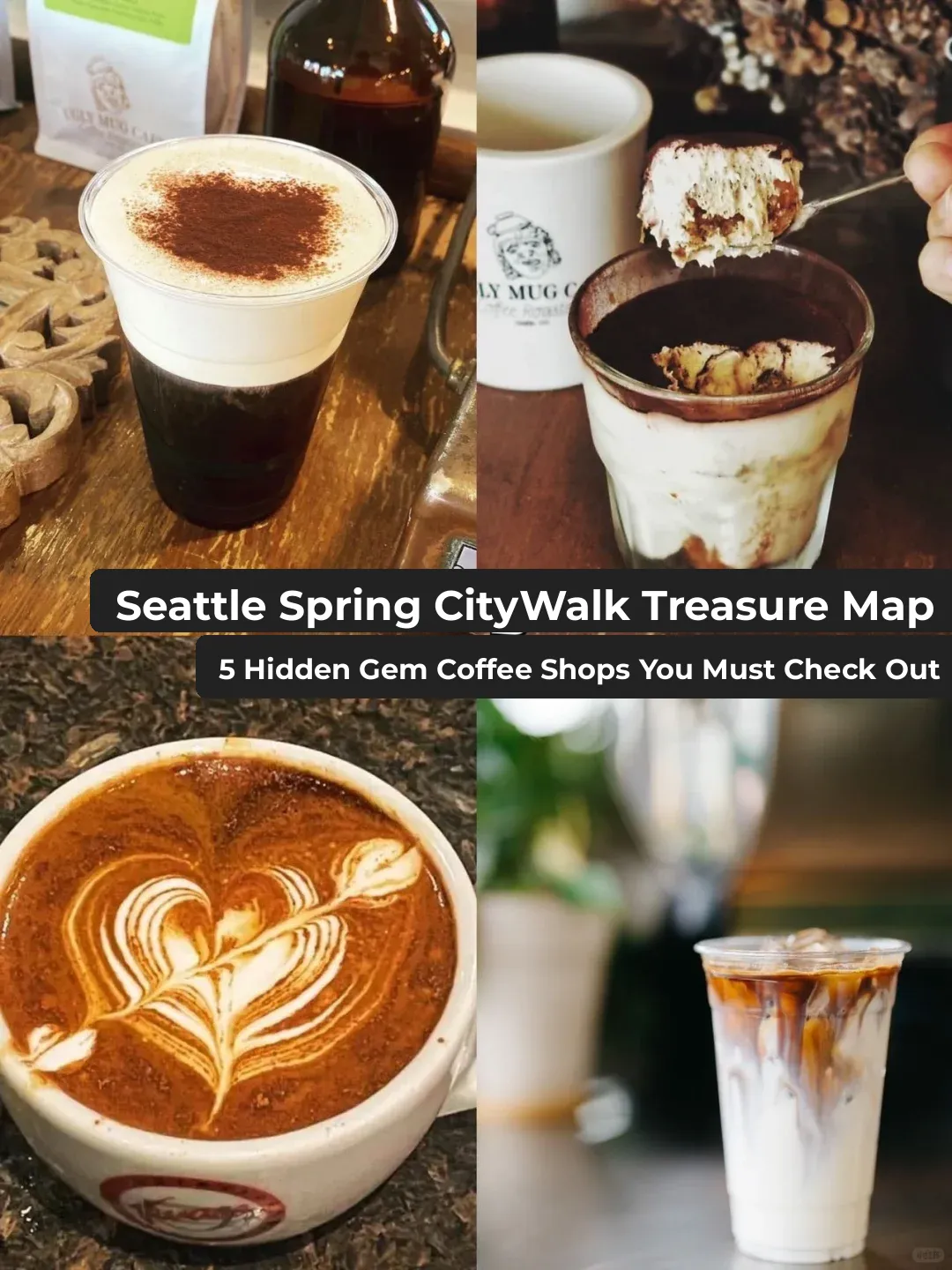 Seattle Spring City Walk Treasure Map | ☕️ Coffee Edition