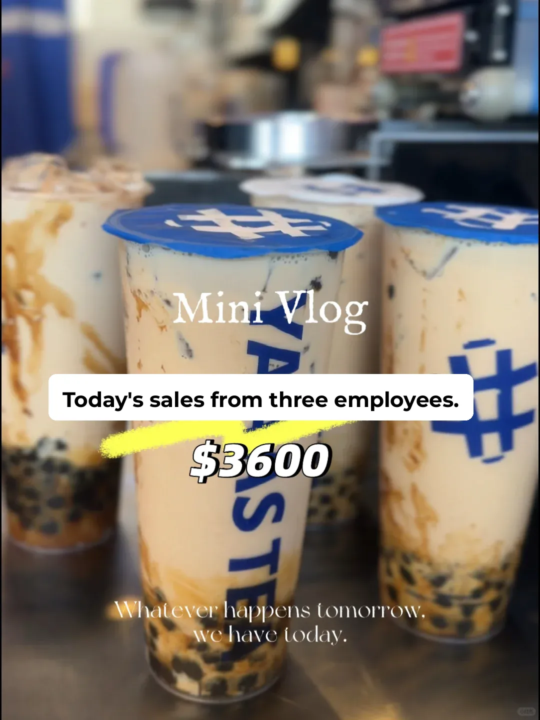 "Earning $3600 at a US Bubble Tea Shop: Not Hard for 3 Employees"