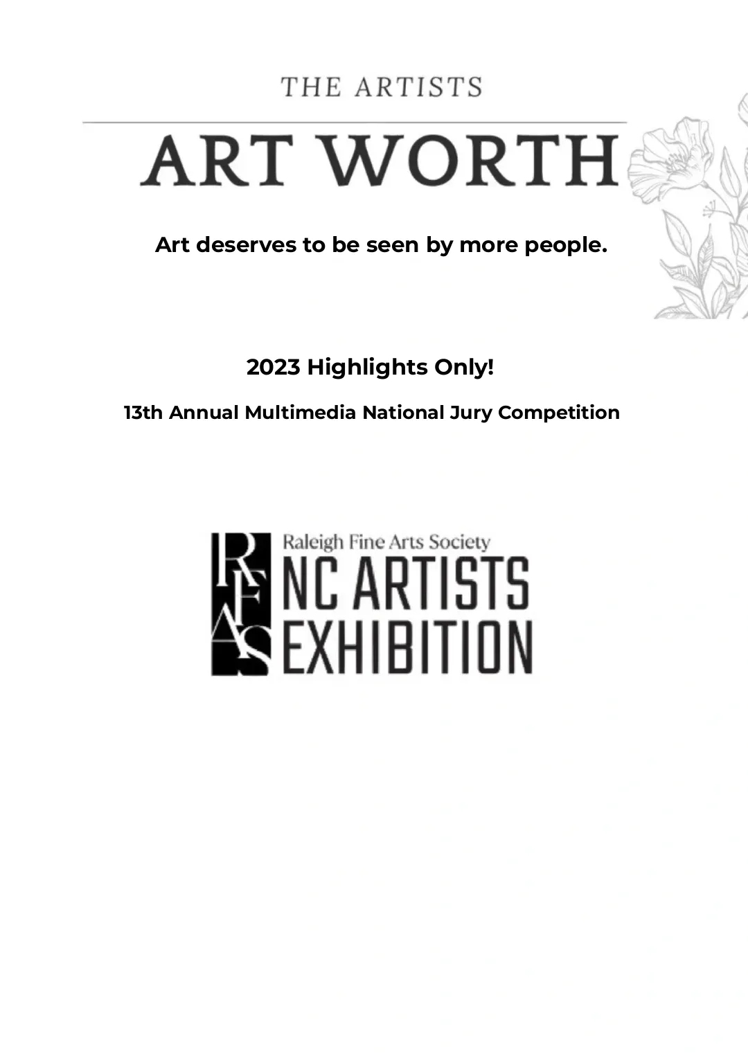Call for Submissions | 2023 North Carolina Artists Exhibition