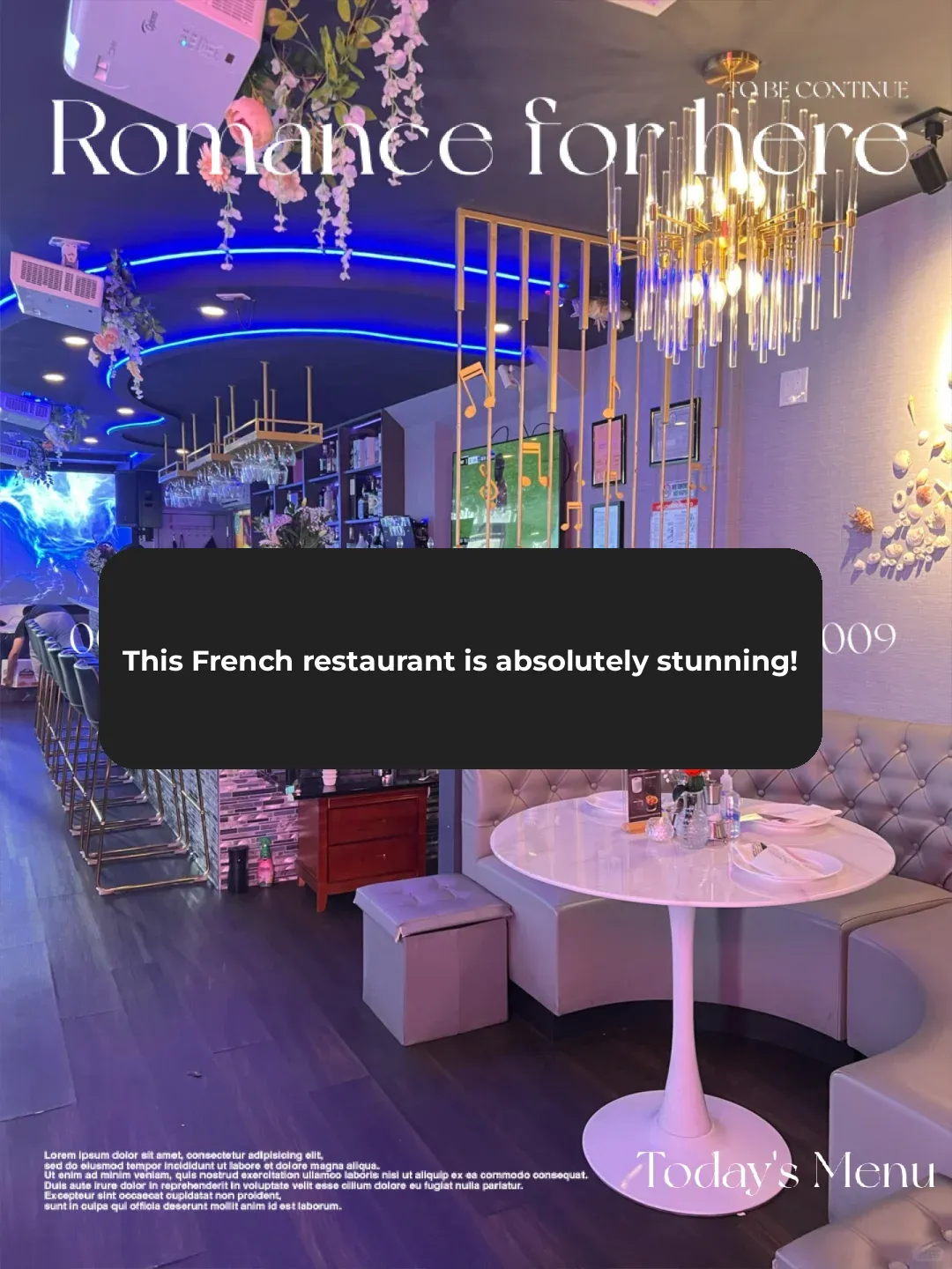 A French Romantic Encounter in Flushing! Perfect for a Date!