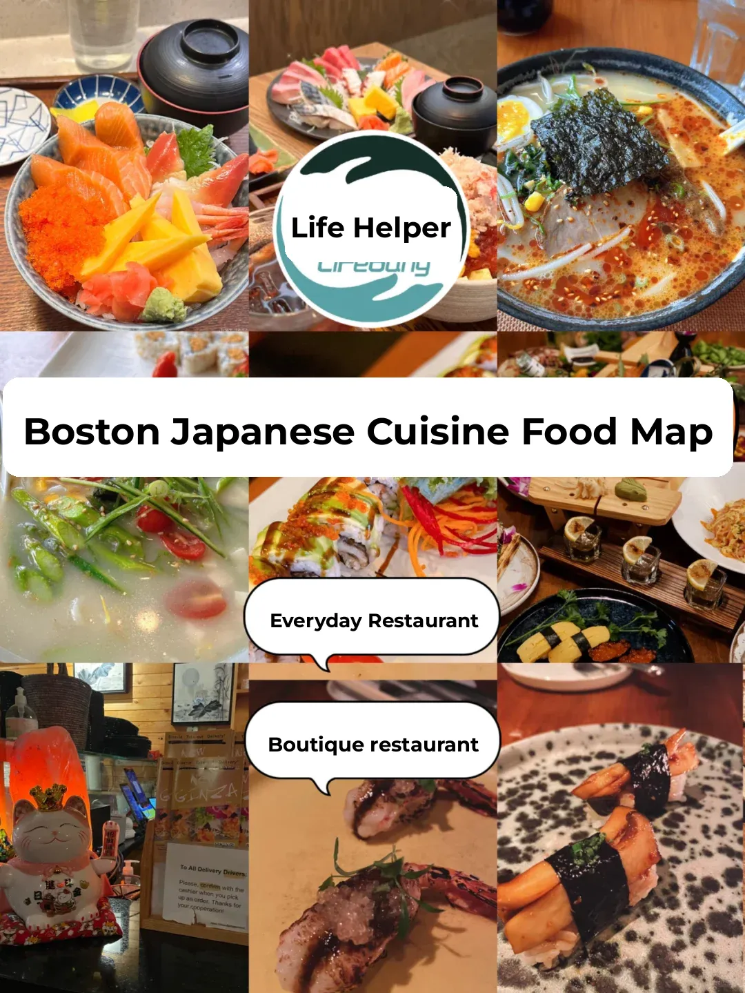🍣 Boston Japanese Cuisine Food Map