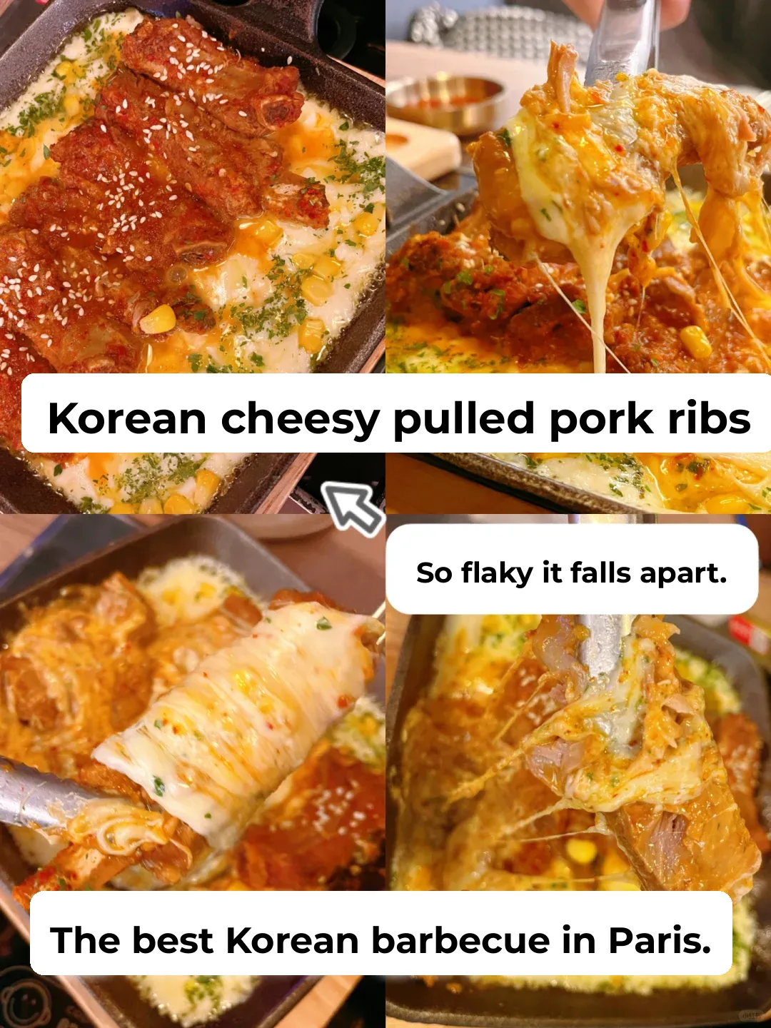 This Korean 🇰🇷 Cheese Bone-in Meat in Paris had me drooling!