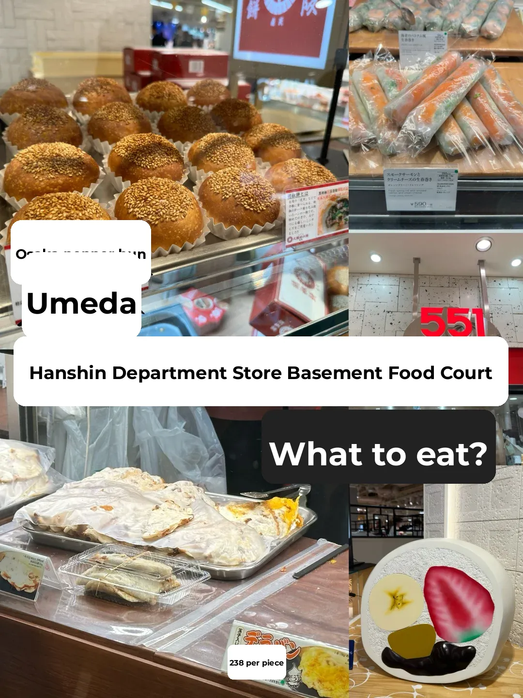 Umeda Hanshin Department Store | What to Eat in the Basement Food Hall?