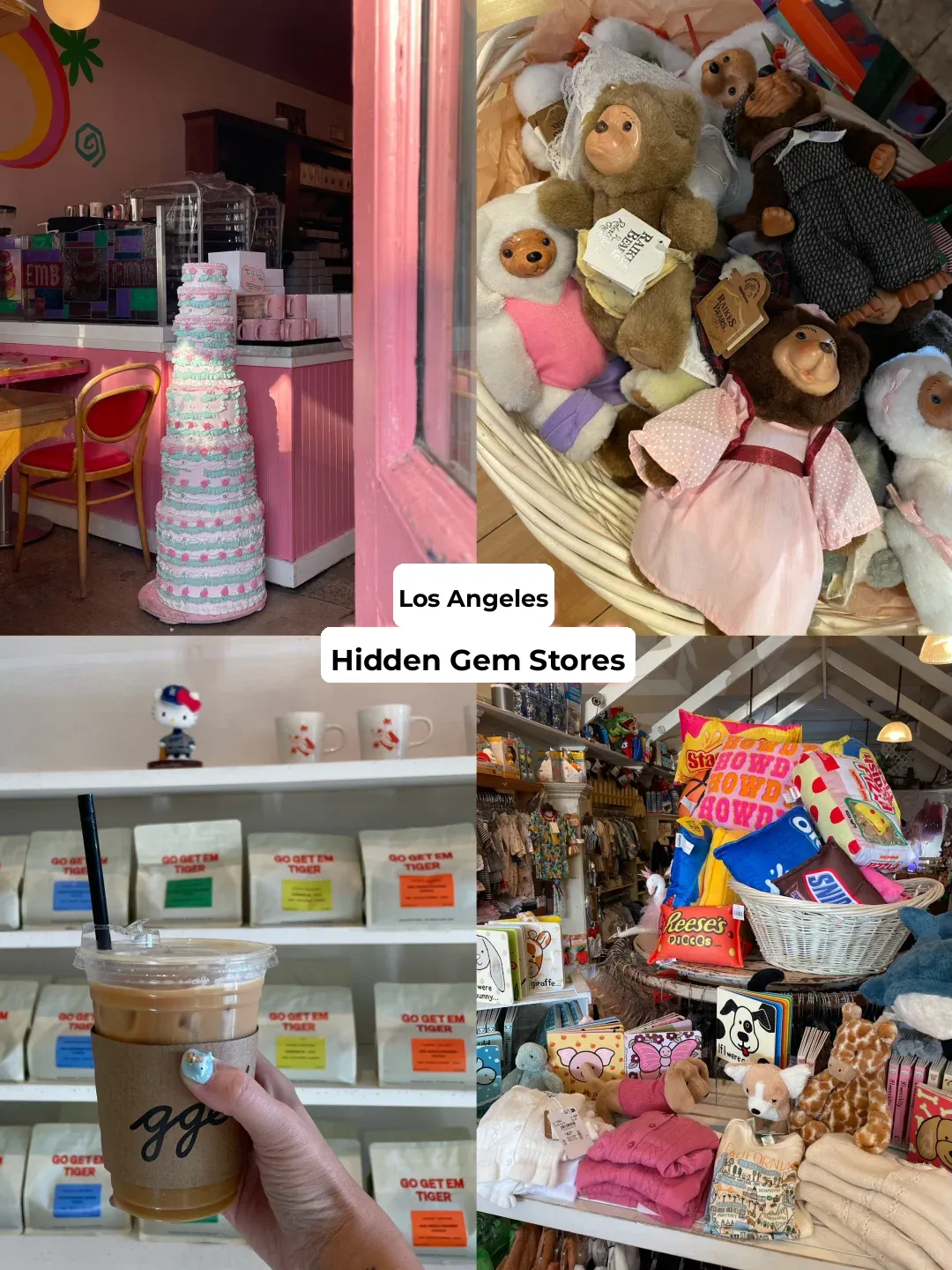 Los Angeles 🛍️ Hidden Gem Boutiques Street 🧸🩷☕️🤎