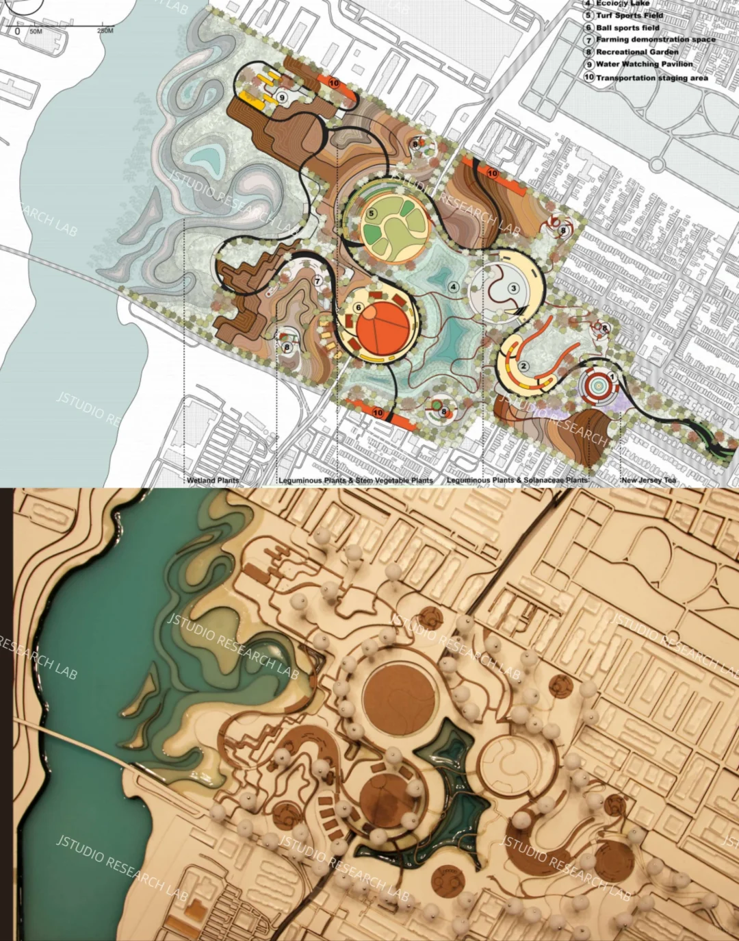 Studio Project - Park Design - Conceptual Plans and Physical Models