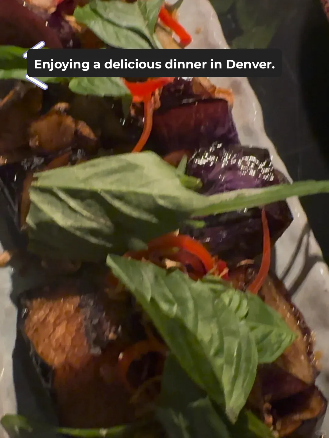 Enjoying a Delicious Dinner in Denver