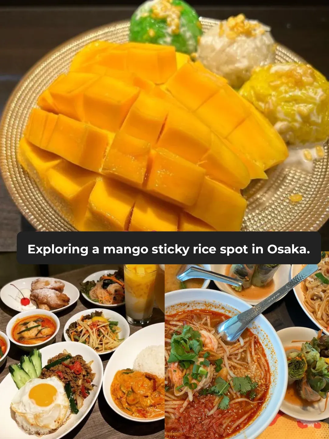 Osaka Thai Eats 🇹🇭｜🥥 Popular Coconut Milk Mango Sticky Rice 🥭