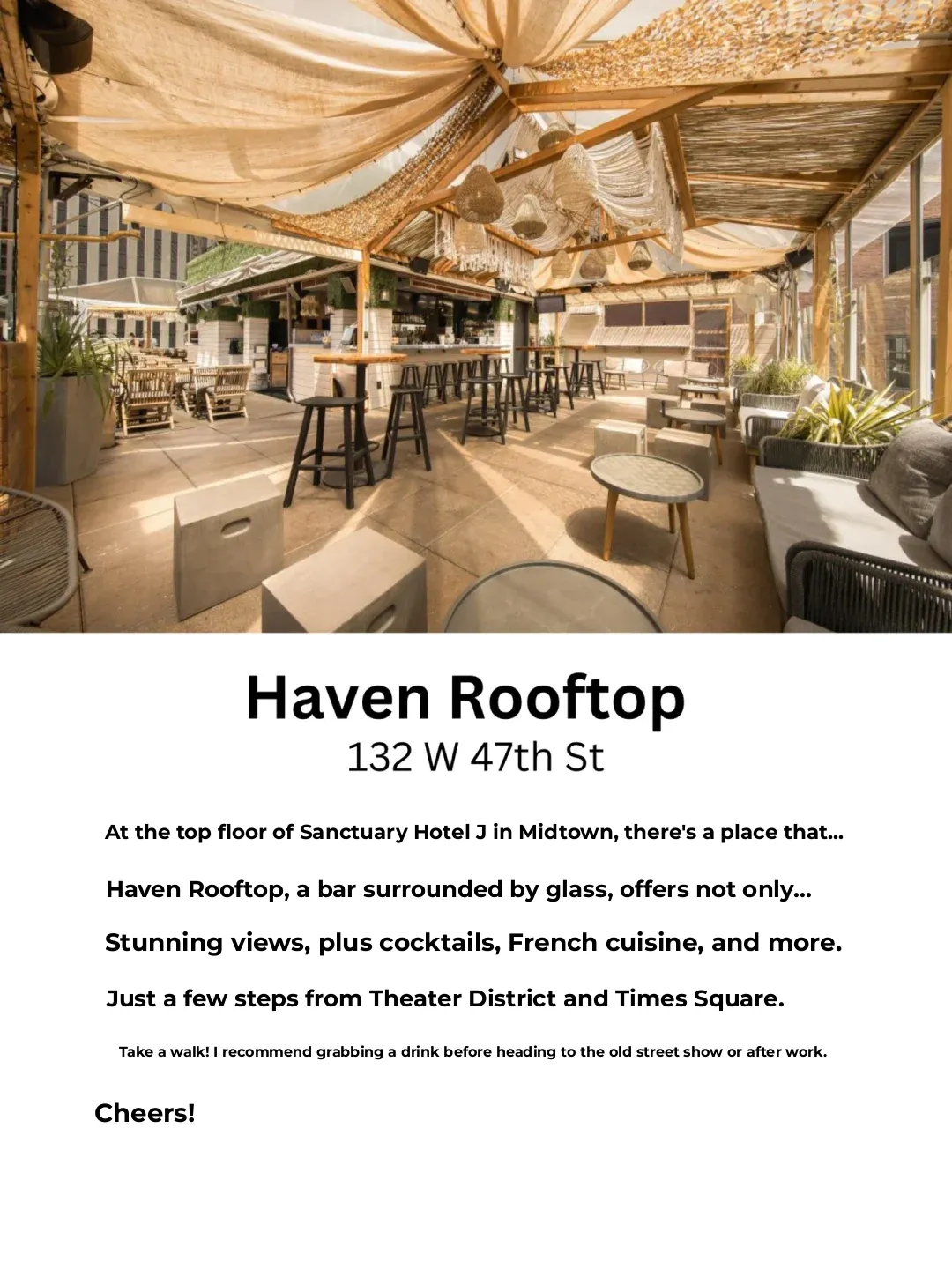 10 Rooftop Bars in Midtown Manhattan, NYC 🍹