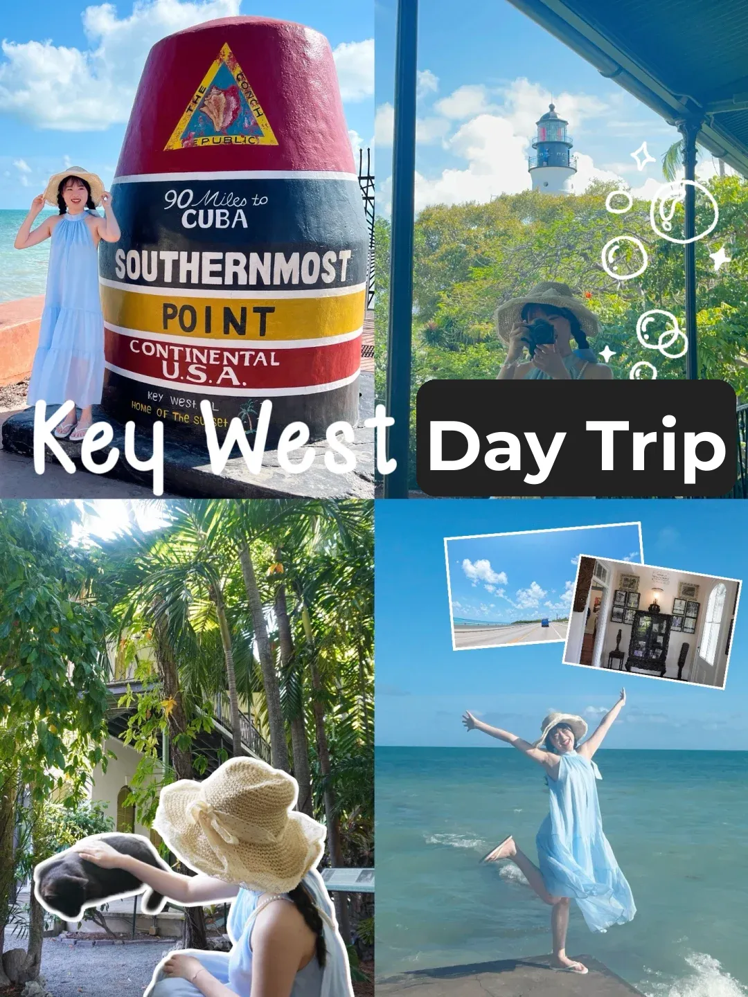 【🌍Travel🧳Guide】One-Day Trip to Key West “🚗🏖️🐱”