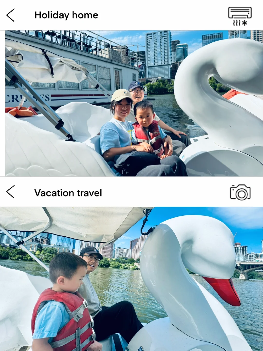 Traveling with Kids in TX: Swan Boat Ride at Austin's Lady Bird Lake
