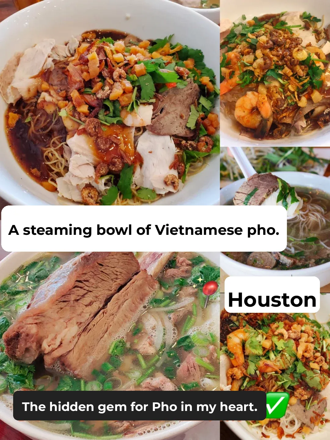 Damn‼️ These Houston pho spots are absolute hidden gems👅 Gotta slurp down a big bowl in one go!