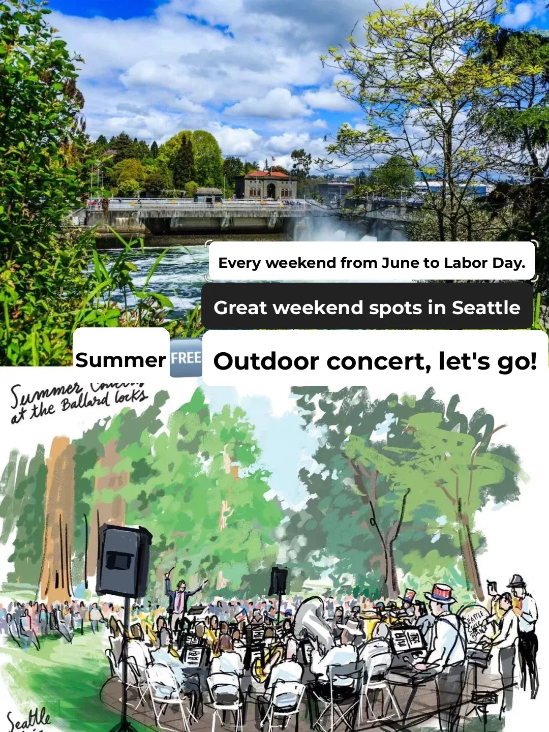 Seattle Weekend Gems: Summer's 🆓 Outdoor Concerts, Let's Go!