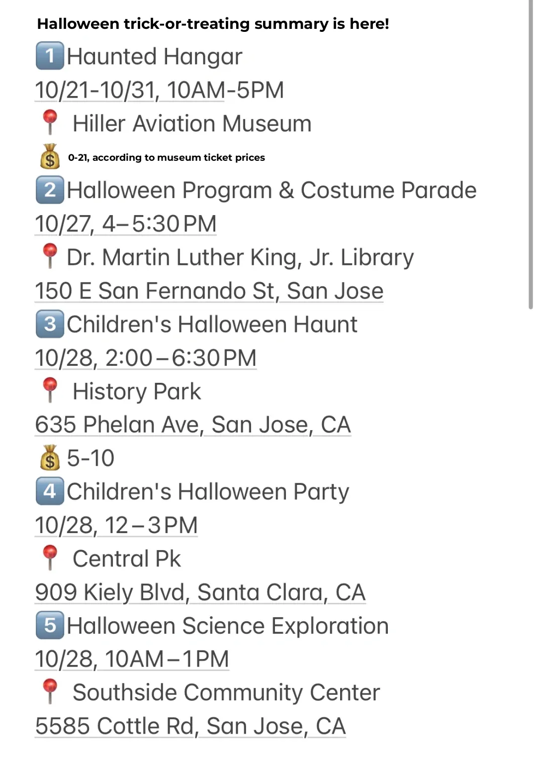 2023 Halloween 🍬 Trick-or-Treat 🍬 Events Roundup!