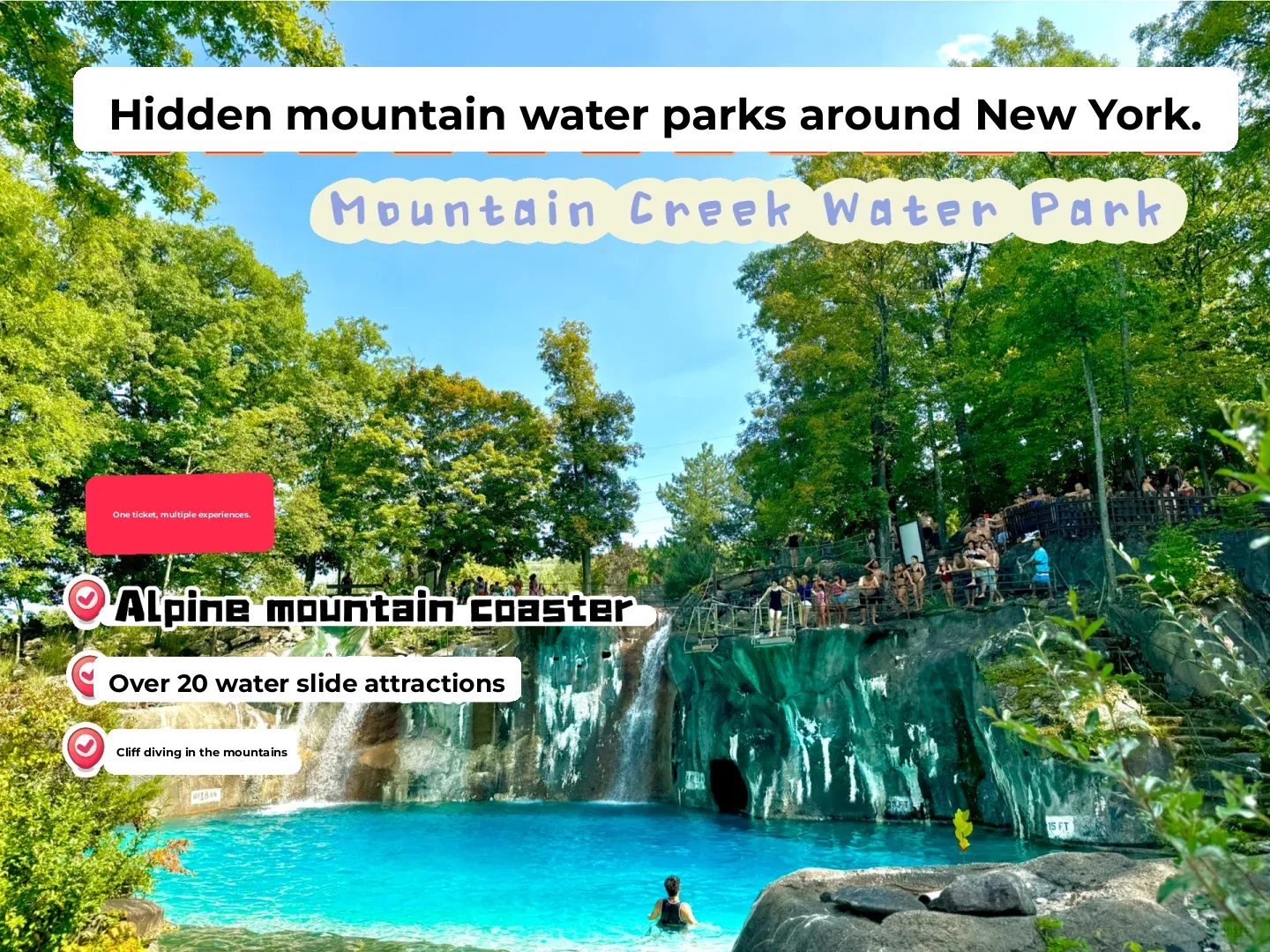 New Jersey One-Stop Fun 😍 Mountain Water Park + Self-Controlled Roller Coaster