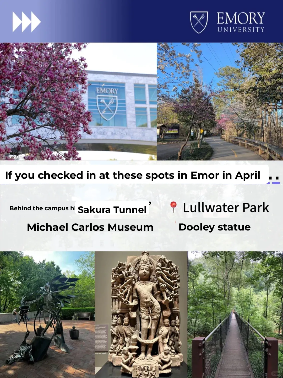 If You Checked Out These Spots at Emory in April...