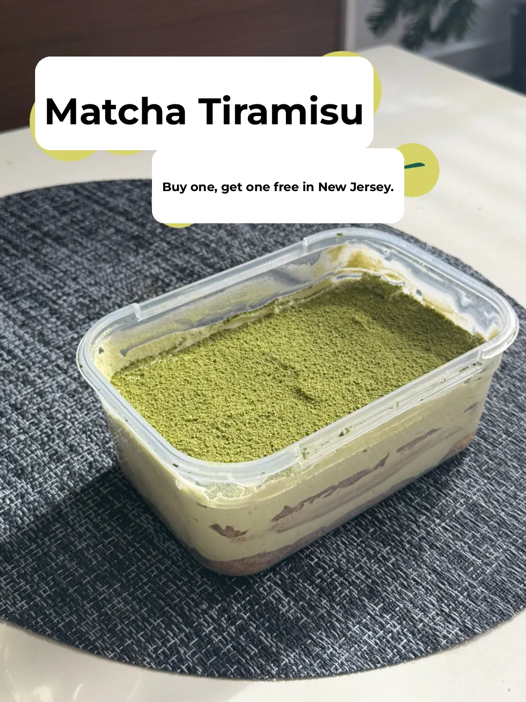 🍰 Matcha Tiramisu | Buy One Get One Free in New Jersey