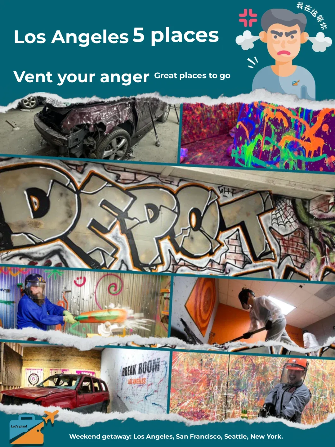 Busting Stress Diary 🔨 Ultimate Anger Room Experience in LA