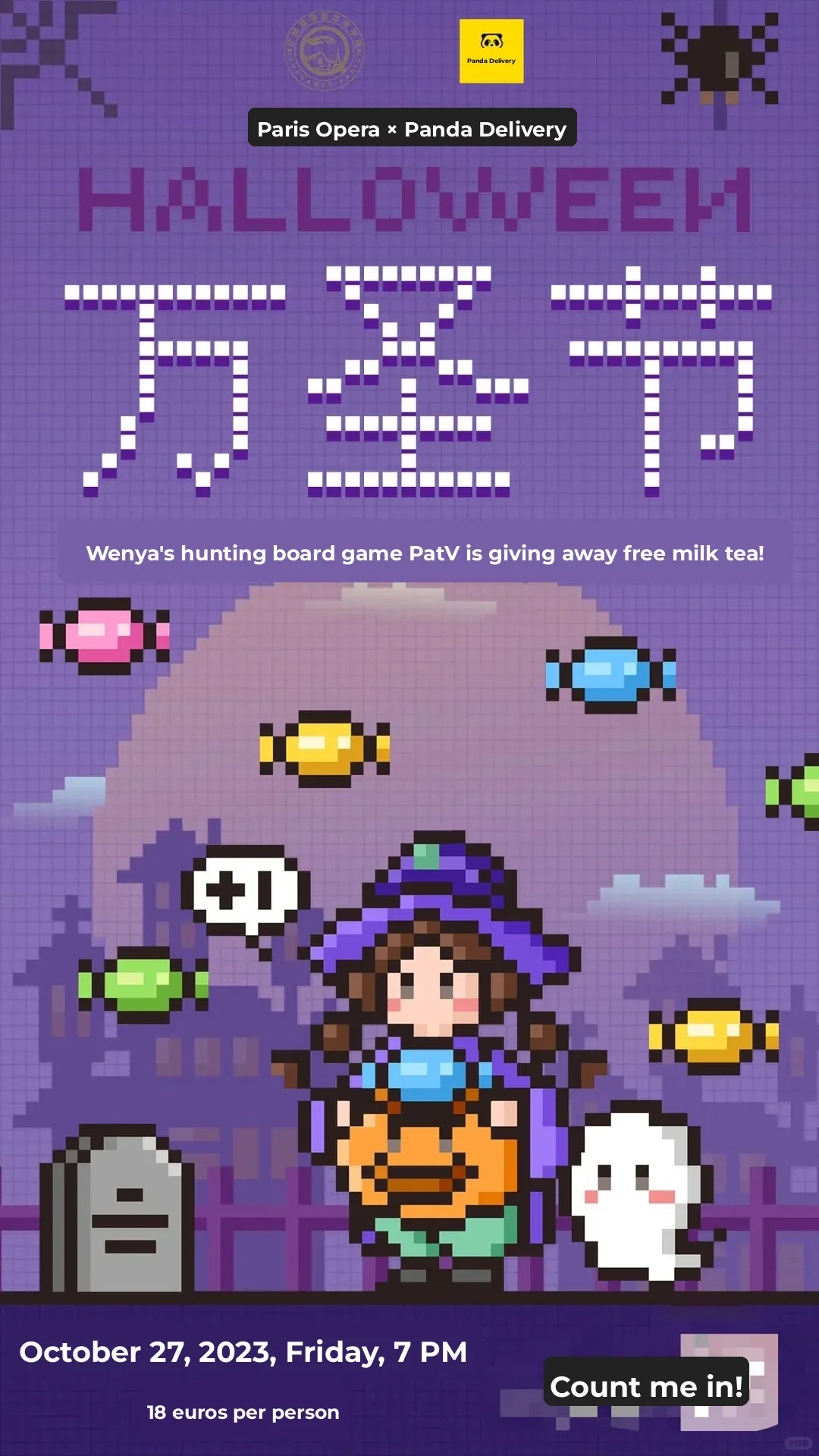 10.27🌙 Halloween Bash! Witch Hunt! Board Games + Milk Tea 🆓