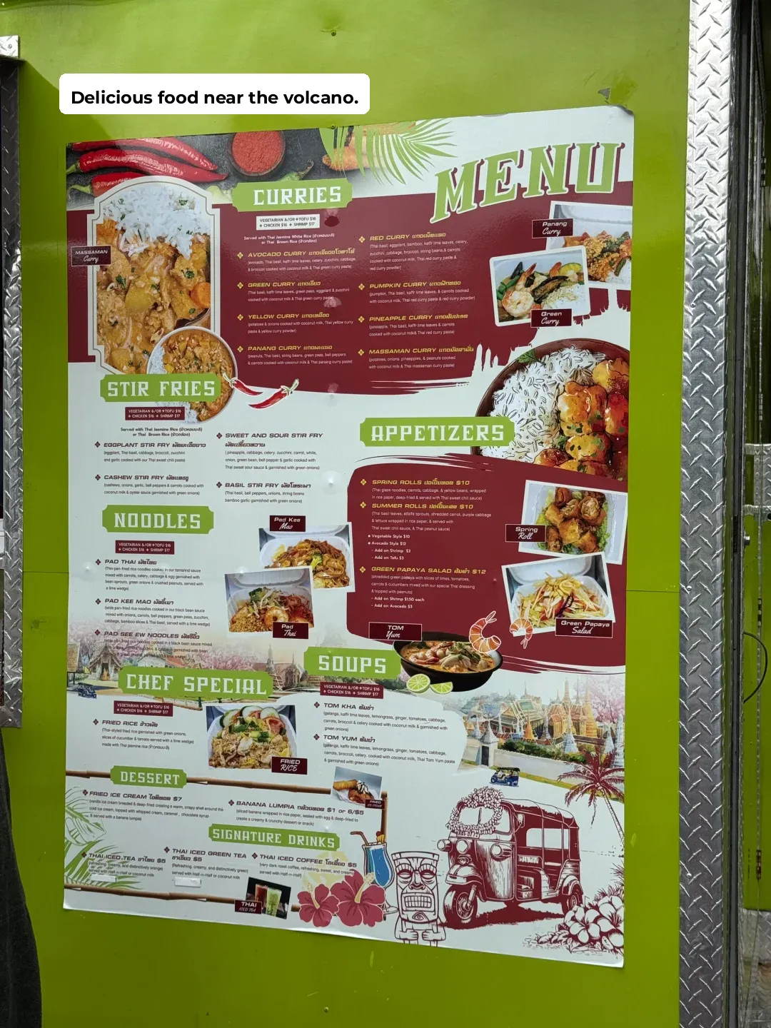 Mind-blowing Thai Food Truck at the Entrance of Hawaii Volcanoes National Park 🦐🌋