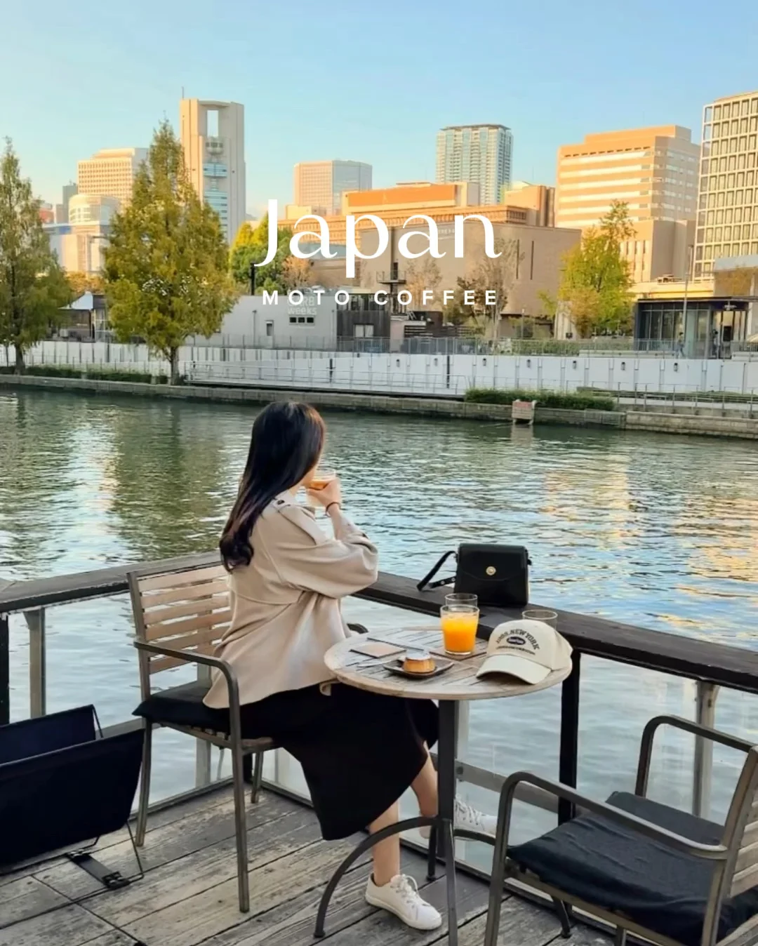 Riverside Café in Osaka, Japan