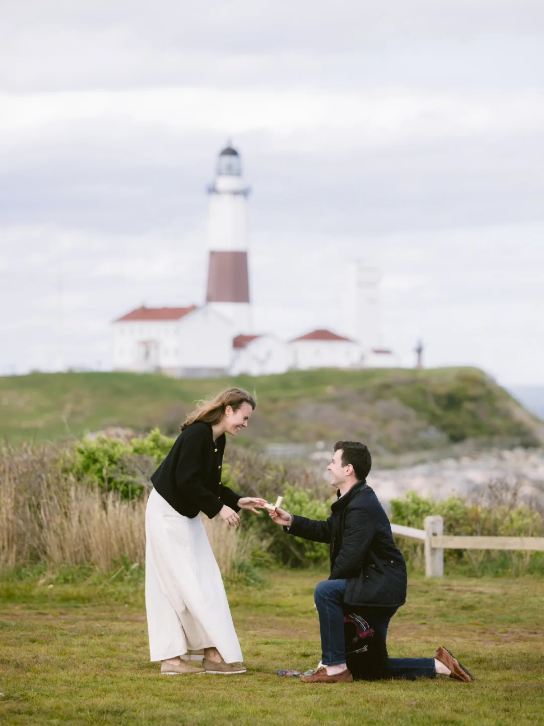 "Bringing Our Furry Friend Along, We Headed East to the Edge of Long Island, New York, to Pop the Question 💍"