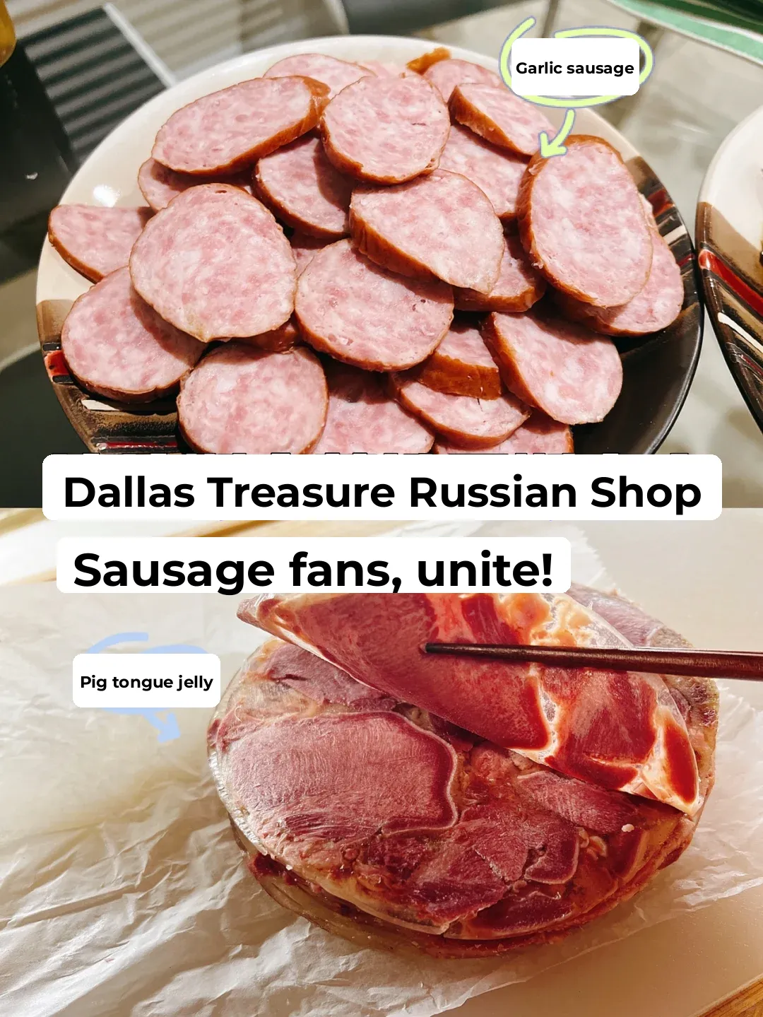 Hidden Gem in Dallas: Russian Deli – Sausages & Pork Tongue Aspic