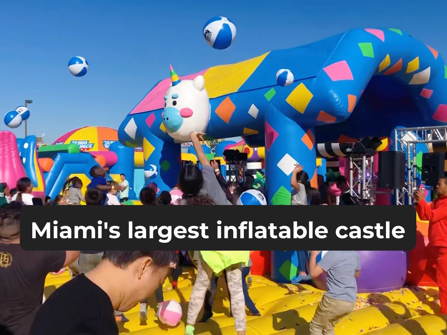 World's Largest Bouncy Castle - Miami Edition