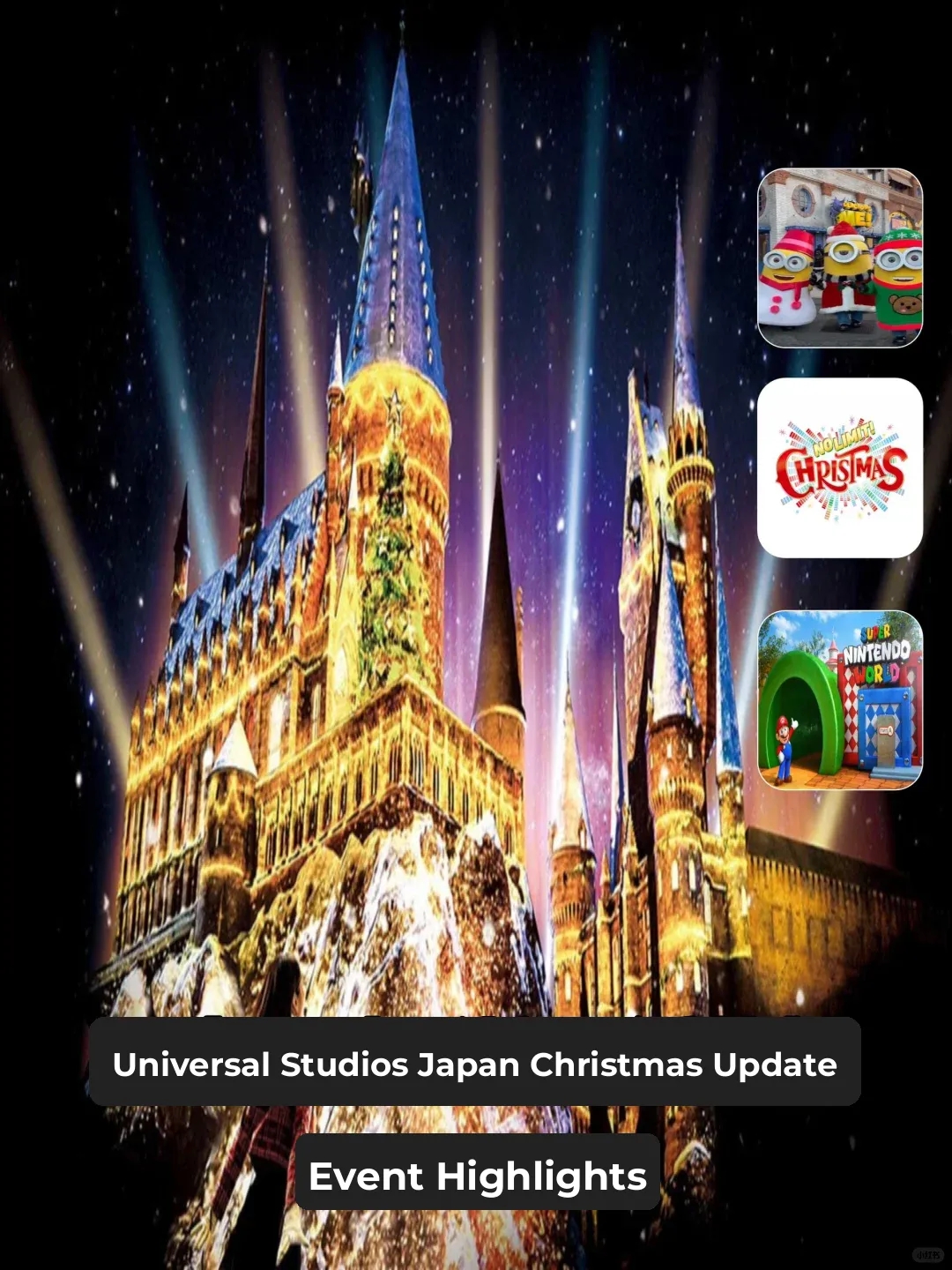 15-Second Guide to Universal Studios Osaka's Christmas Event in 2024 ✌️