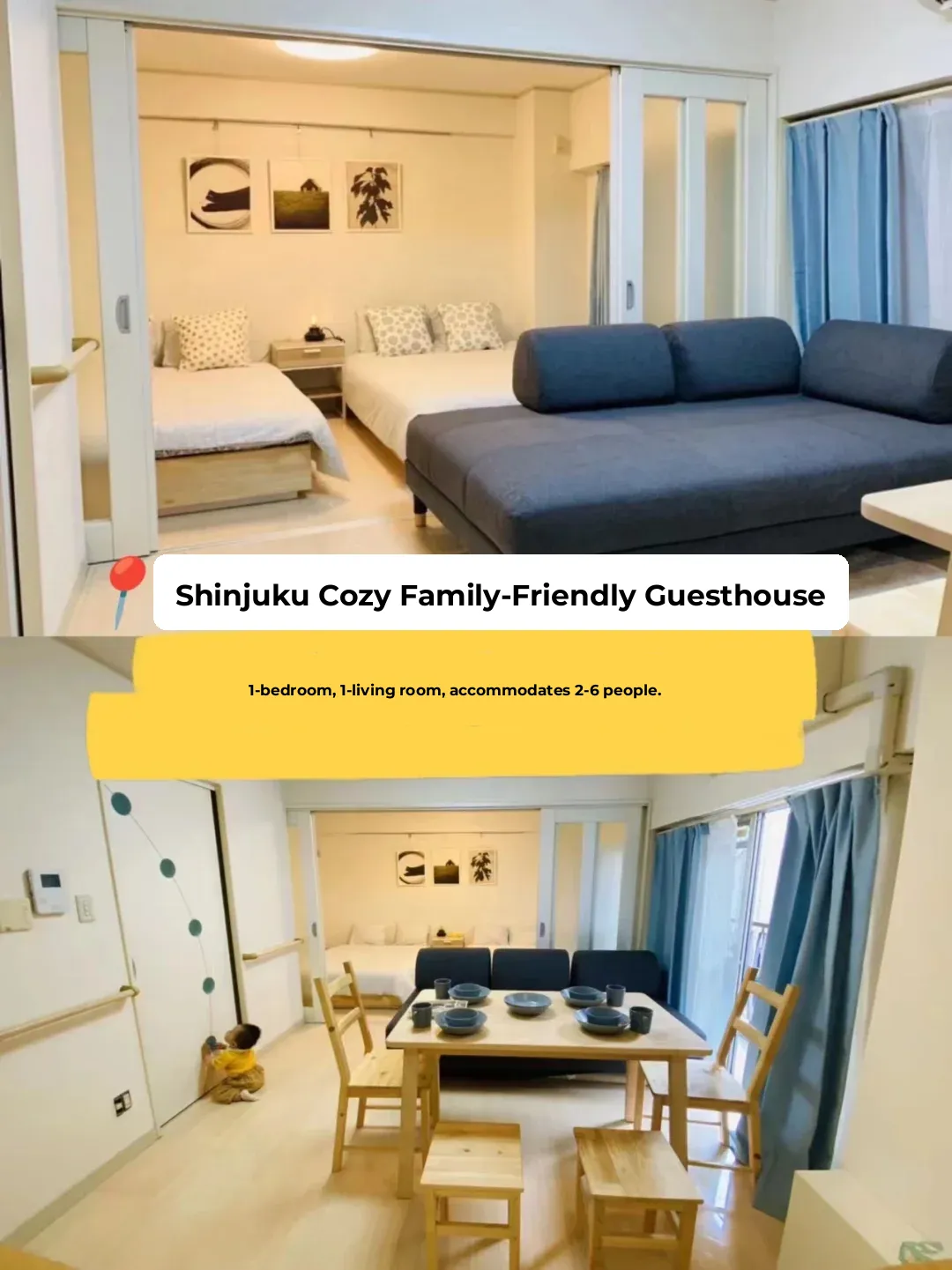 📍Family-Friendly Airbnb in Tokyo Shinjuku 🉑 Sleeps 2-6