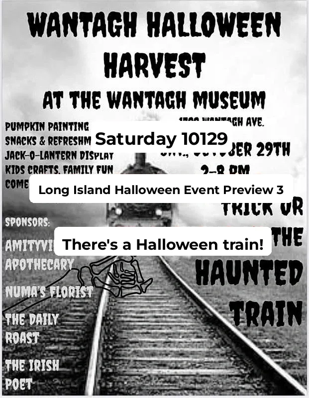 Saturday 10/29 Long Island Halloween Event Preview 3 - Ride the Little Train